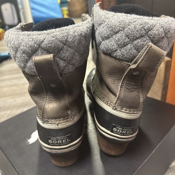 Sorel Women's Slimpack Lace II Winter Boot Quarry Black Sz 8 - Picture 4 of 6